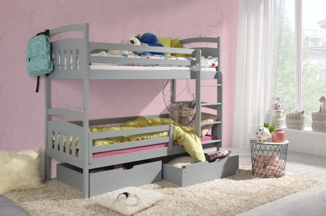 Etagenbett, Kinderbett GABI mit Schubladen - Kubuk Moebel