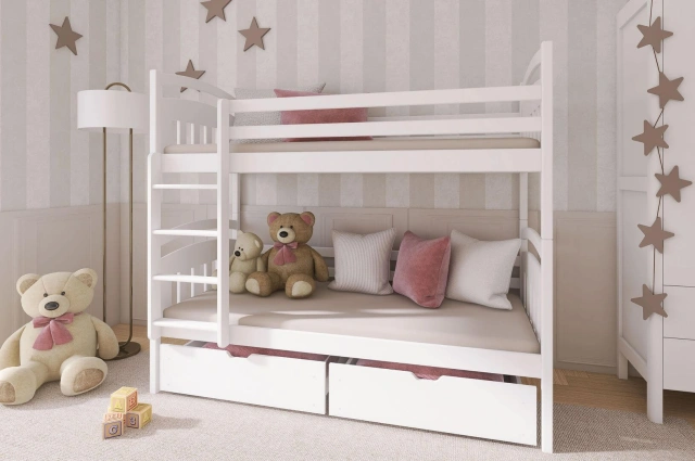 Etagenbett, Kinderbett GABI mit Schubladen - Kubuk Moebel