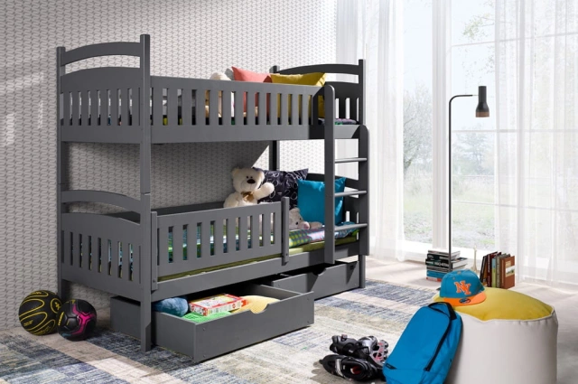 Etagenbett, Kinderbett IGNAS mit Schubladen - Kubuk Moebel Etagenbett, Kinderbett IGNAS mit Schubladen - Kubuk Moebel