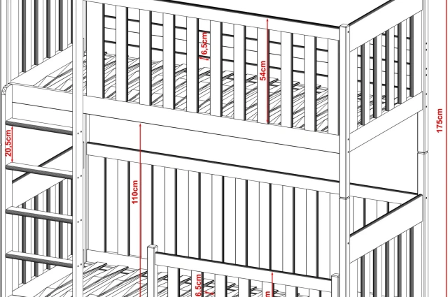 Etagenbett, Kinderbett KONRAD - Kubuk Moebel