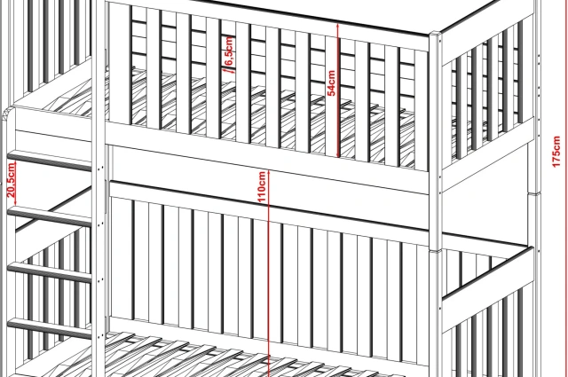 Etagenbett, Kinderbett KONRAD - Kubuk Moebel
