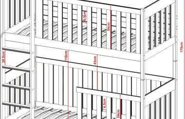 Etagenbett, Kinderbett KONRAD - Kubuk Moebel
