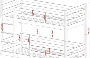 Etagenbett, Kinderbett MIKI - Kubuk Moebel Etagenbett, Kinderbett MIKI - Kubuk Moebel