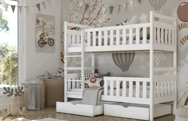 Etagenbett, Kinderbett MONIKA mit Schubladen - Kubuk Moebel