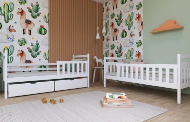 Etagenbett, Kinderbett MONIKA mit Schubladen - Kubuk Moebel