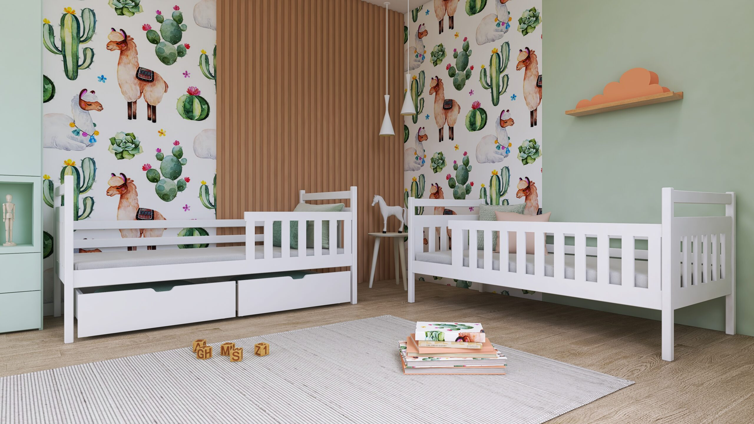 Etagenbett, Kinderbett MONIKA mit Schubladen - Kubuk Moebel