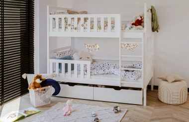 Etagenbett, Kinderbett MONIKA mit Schubladen - Kubuk Moebel