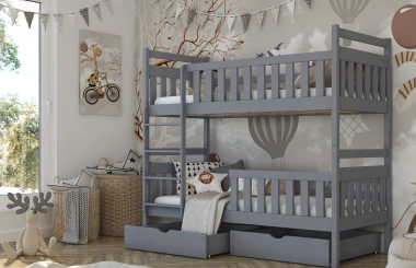 Etagenbett, Kinderbett MONIKA mit Schubladen - Kubuk Moebel