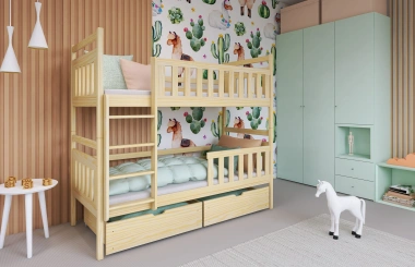 Etagenbett, Kinderbett MONIKA mit Schubladen - Kubuk Moebel
