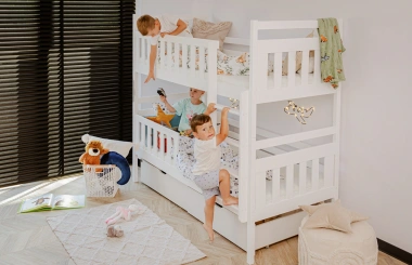 Etagenbett, Kinderbett MONIKA mit Schubladen - Kubuk Moebel