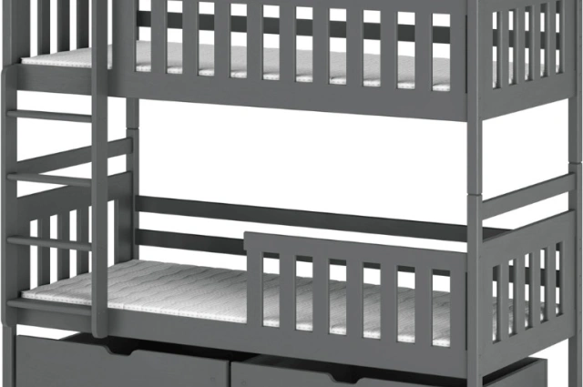 Etagenbett, Kinderbett MONIKA mit Schubladen - Kubuk Moebel