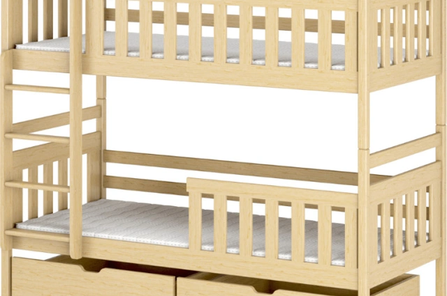 Etagenbett, Kinderbett MONIKA mit Schubladen - Kubuk Moebel