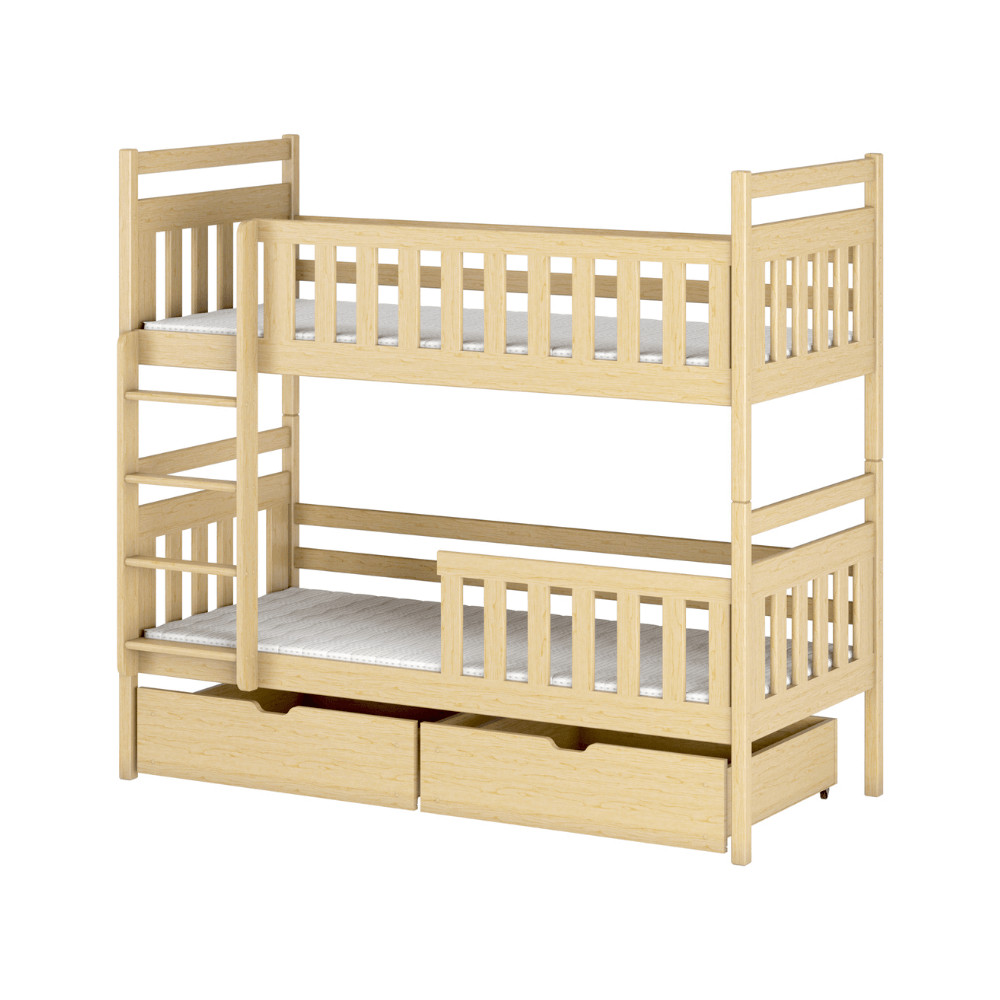 Etagenbett, Kinderbett MONIKA mit Schubladen - Kubuk Moebel