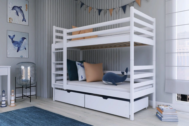 Etagenbett, Kinderbett NEMO mit Schubladen - Kubuk Moebel Etagenbett, Kinderbett NEMO mit Schubladen - Kubuk Moebel