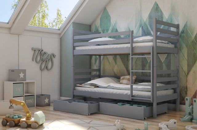 Etagenbett, Kinderbett NEMO mit Schubladen - Kubuk Moebel Etagenbett, Kinderbett NEMO mit Schubladen - Kubuk Moebel