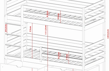 Etagenbett, Kinderbett NEMO mit Schubladen - Kubuk Moebel Etagenbett, Kinderbett NEMO mit Schubladen - Kubuk Moebel