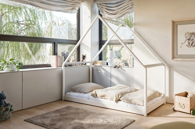 Hausbett, Kinderbett, Einzelbett Moris - Kubuk Moebel