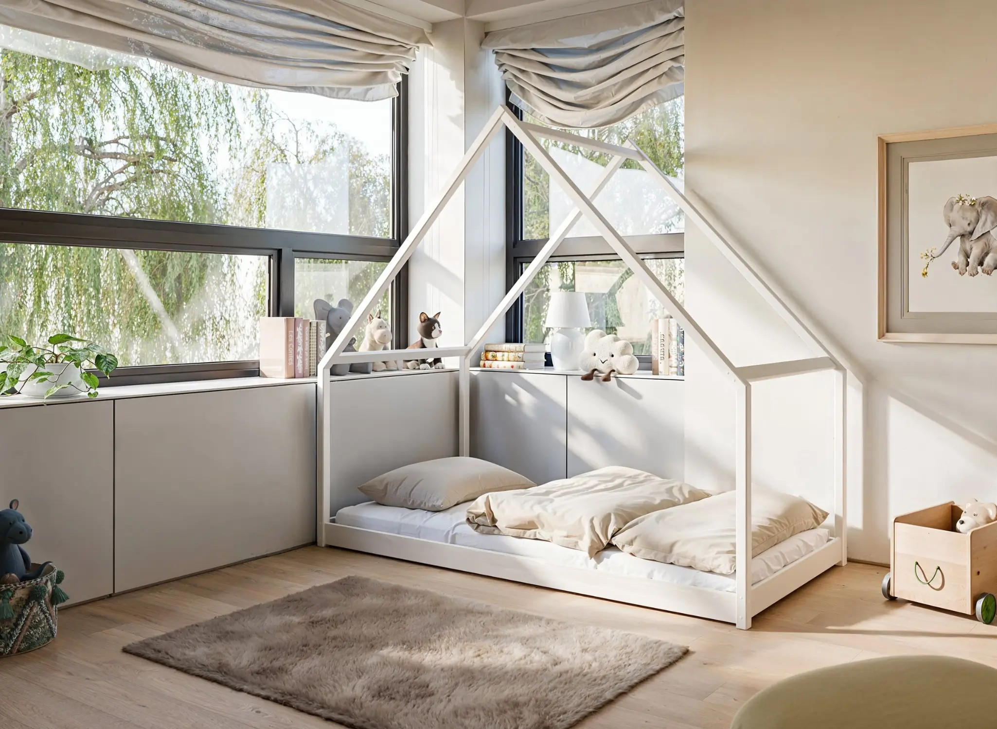 Hausbett, Kinderbett, Einzelbett Moris - Kubuk Moebel