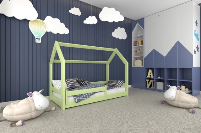 Einzelbett, Kinderbett, Hausbett MINI HAUSE - Kubuk Moebel