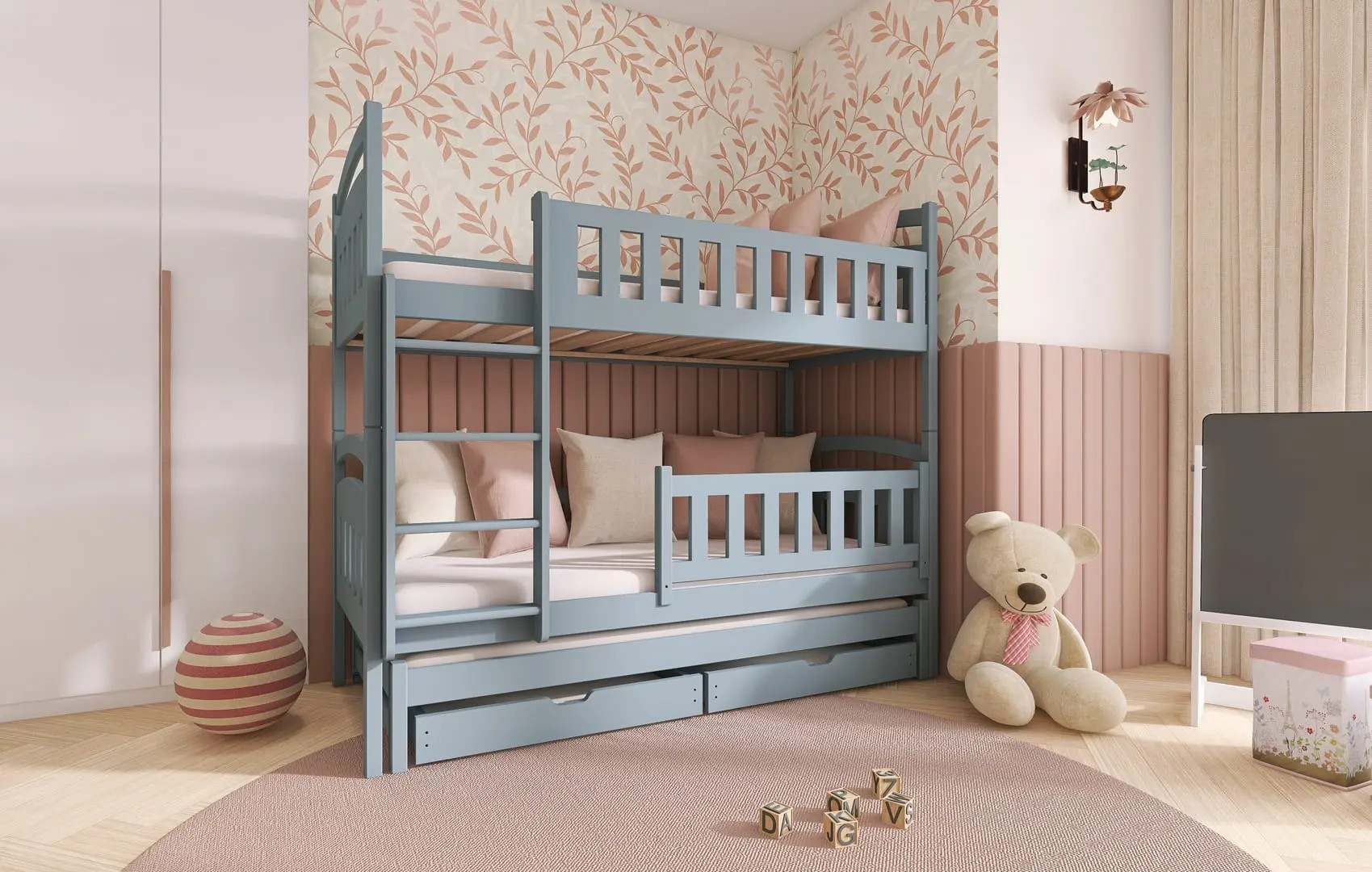 Etagenbett, Kinderbett BLANKA mit Schubladen - Kubuk Moebel Etagenbett, Kinderbett BLANKA mit Schubladen - Kubuk Moebel