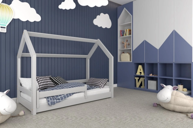 Einzelbett, Kinderbett, Hausbett MINI HAUSE - Kubuk Moebel