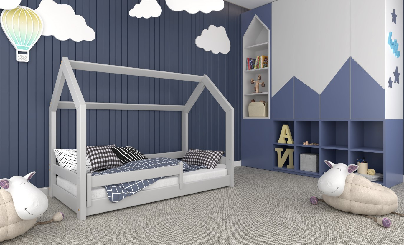 Einzelbett, Kinderbett, Hausbett MINI HAUSE - Kubuk Moebel