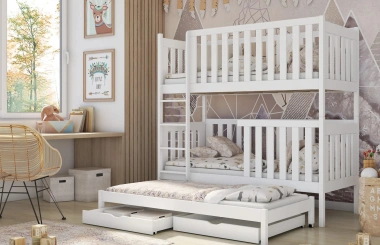 Etagenbett, Kinderbett EMILKA mit Schubladen - Kubuk Moebel