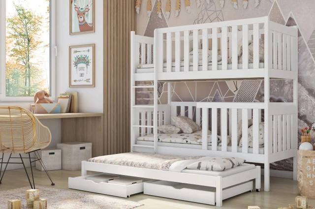 Etagenbett, Kinderbett EMILKA mit Schubladen - Kubuk Moebel