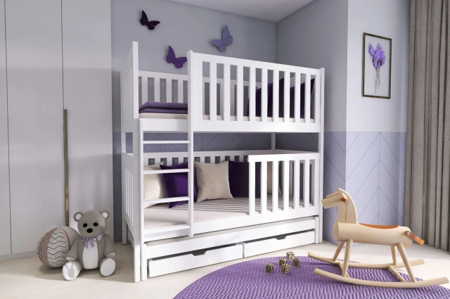 Etagenbett, Kinderbett EMILKA mit Schubladen - Kubuk Moebel