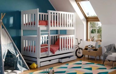 Etagenbett, Kinderbett EMILKA mit Schubladen - Kubuk Moebel