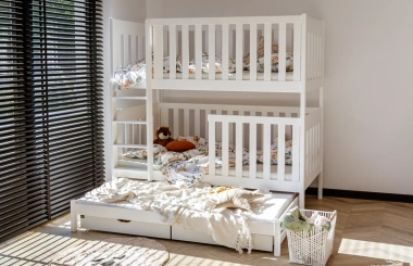 Etagenbett, Kinderbett EMILKA mit Schubladen - Kubuk Moebel