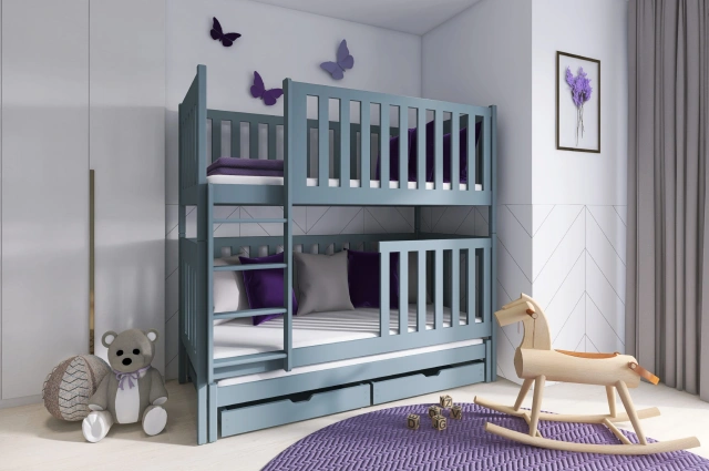 Etagenbett, Kinderbett EMILKA mit Schubladen - Kubuk Moebel