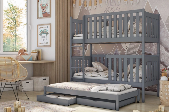Etagenbett, Kinderbett EMILKA mit Schubladen - Kubuk Moebel
