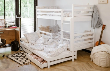 Etagenbett LUK 90x200 Weiß mit Schubladen SOFORTLIEFERUNG - Kubuk Moebel Etagenbett LUK 90x200 Weiß mit Schubladen SOFORTLIEFERUNG - Kubuk Moebel