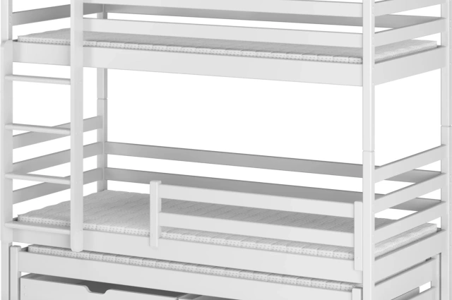 Etagenbett LUK 90x200 Weiß mit Schubladen SOFORTLIEFERUNG - Kubuk Moebel Etagenbett LUK 90x200 Weiß mit Schubladen SOFORTLIEFERUNG - Kubuk Moebel