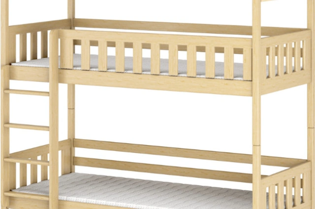 Etagenbett, Kinderbett MAJA mit Dach und Schubladen - Kubuk Moebel