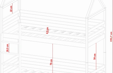 Etagenbett, Kinderbett AXEL - Kubuk Moebel