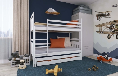 Etagenbett, Kinderbett ALAN - Kubuk Moebel