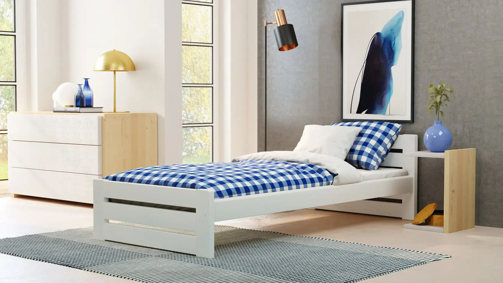 Einzelbett, Ausziehbett, Kinderbett aus massivem Fichtenholz DREAM - Kubuk Moebel Einzelbett, Ausziehbett, Kinderbett aus massivem Fichtenholz DREAM - Kubuk Moebel