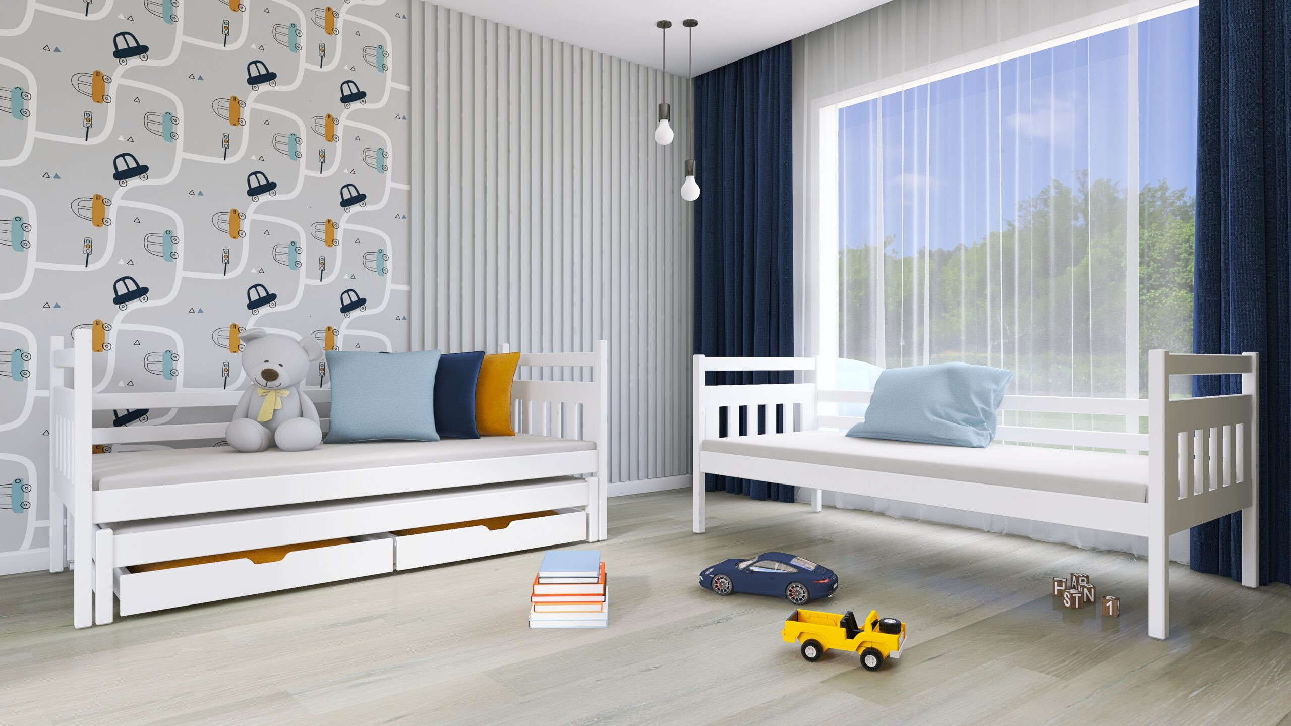 Etagenbett, Kinderbett SEWERYN - Kubuk Moebel