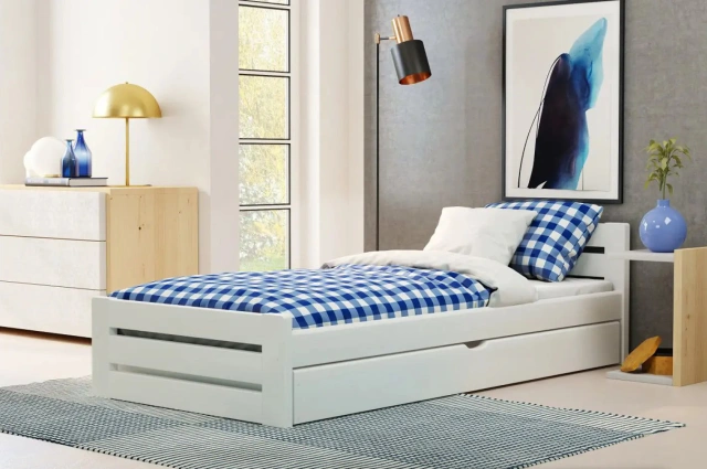 Einzelbett, Ausziehbett, Kinderbett aus massivem Fichtenholz DREAM - Kubuk Moebel Einzelbett, Ausziehbett, Kinderbett aus massivem Fichtenholz DREAM - Kubuk Moebel