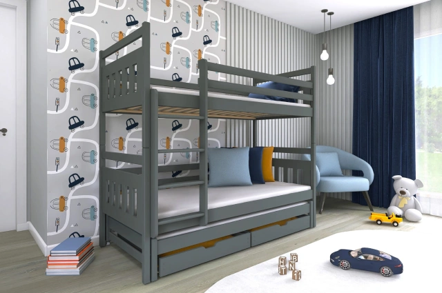 Etagenbett, Kinderbett SEWERYN - Kubuk Moebel