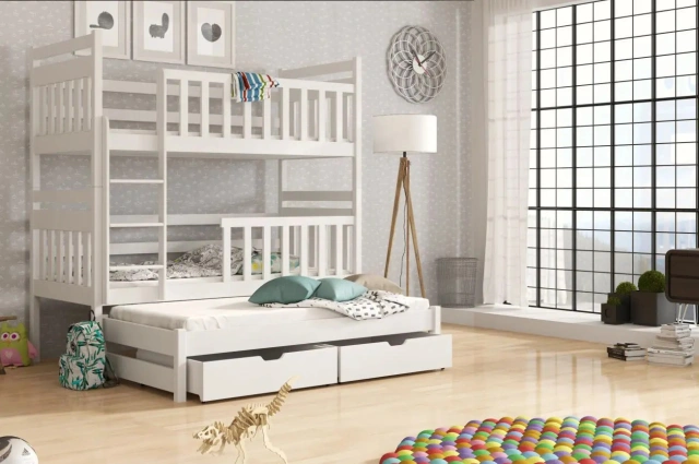 Etagenbett, Kinderbett KLARA TRIO - Kubuk Moebel
