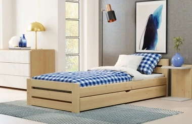 Einzelbett, Ausziehbett, Kinderbett aus massivem Fichtenholz DREAM - Kubuk Moebel Einzelbett, Ausziehbett, Kinderbett aus massivem Fichtenholz DREAM - Kubuk Moebel