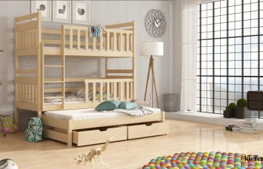 Etagenbett, Kinderbett KLARA TRIO - Kubuk Moebel