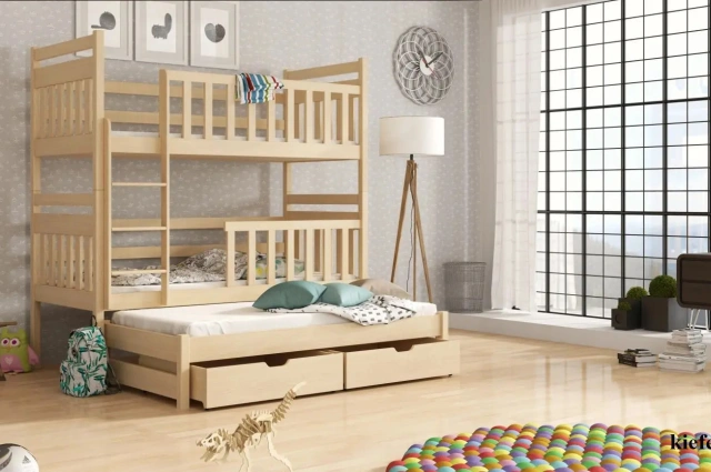 Etagenbett, Kinderbett KLARA TRIO - Kubuk Moebel