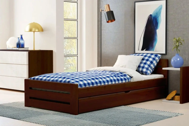 Einzelbett, Ausziehbett, Kinderbett aus massivem Fichtenholz DREAM - Kubuk Moebel Einzelbett, Ausziehbett, Kinderbett aus massivem Fichtenholz DREAM - Kubuk Moebel