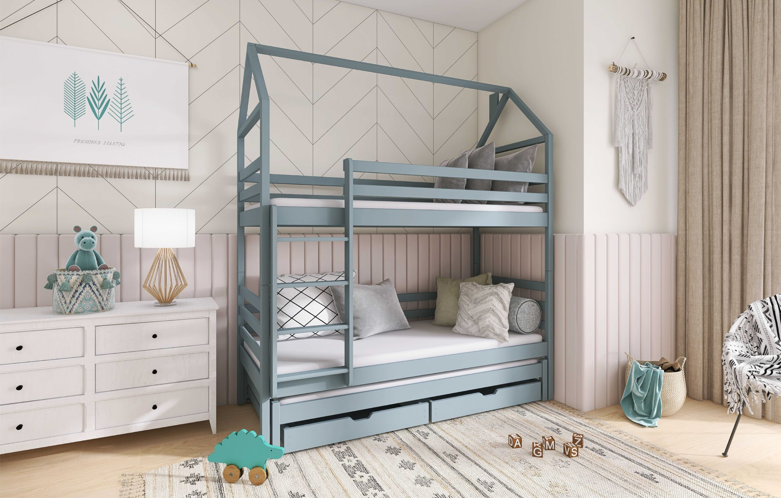 Etagenbett, Kinderbett DALIA - Kubuk Moebel Etagenbett, Kinderbett DALIA - Kubuk Moebel