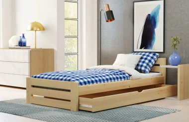 Einzelbett, Ausziehbett, Kinderbett aus massivem Fichtenholz DREAM - Kubuk Moebel Einzelbett, Ausziehbett, Kinderbett aus massivem Fichtenholz DREAM - Kubuk Moebel