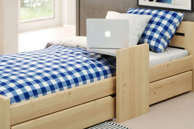 Einzelbett, Ausziehbett, Kinderbett aus massivem Fichtenholz DREAM - Kubuk Moebel Einzelbett, Ausziehbett, Kinderbett aus massivem Fichtenholz DREAM - Kubuk Moebel